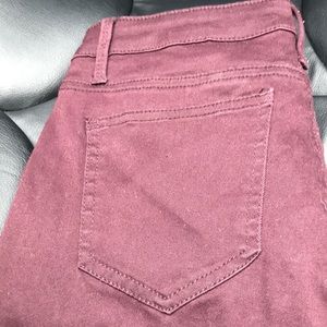 Dark maroon jeans